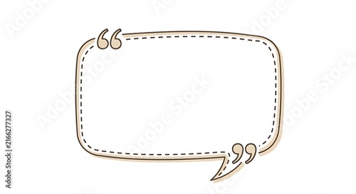A square frame with dashed lines and decorative corners