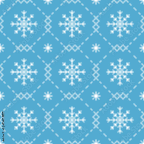 White Snow Seamless Pattern