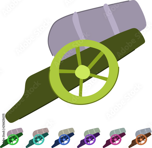 Bild auf Leinwand ramadan cannon gun cartoon