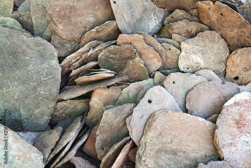 Natural roofing material in a French village