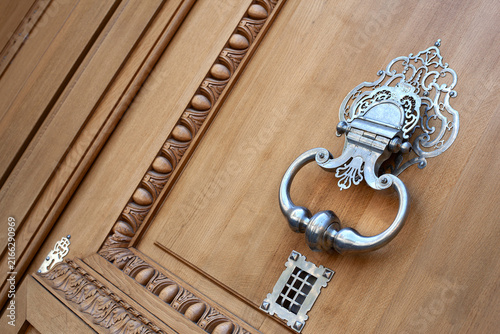 Close-up of the door of the Bordeaux City Hall in France