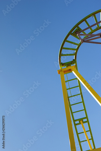 Close-up of a thrill ride at the fairground