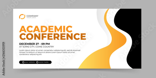 Academic conference banner design template