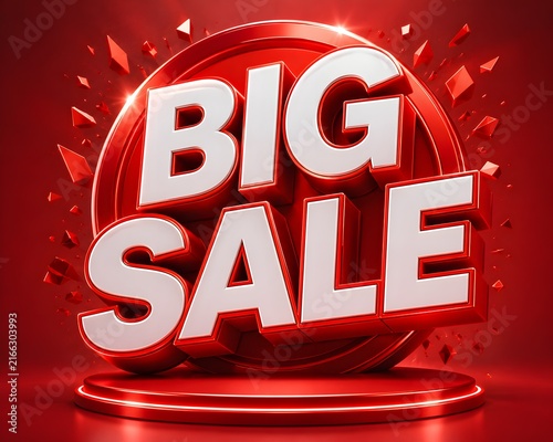 Obraz na płótnie red sale poster
