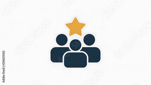 Group of people icon with a star symbol
