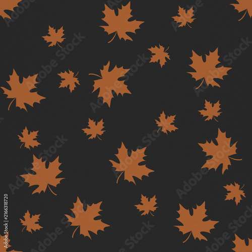 Maple classic halloween fabric surface texture seamless, tile pattern for graphic element backdrop banner background