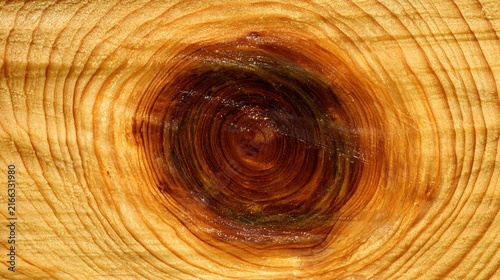 Pine Wood Knot Circular Grain Texture