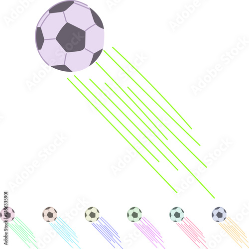 Bild auf Leinwand sprint speed soccer ball cartoon