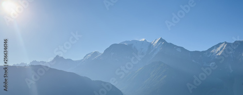 фотографія Snowy peak of Montblanc mountain