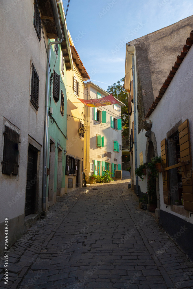 Fototapeta premium Medieval Street in Motovun Old Town, Istria, Croatia