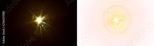 Fotografie Golden optical lens flare