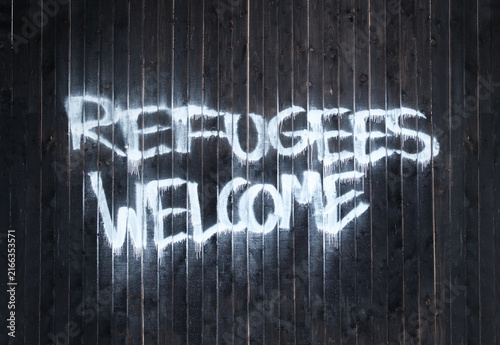 Refugees Welcome Sign In United Kingdom