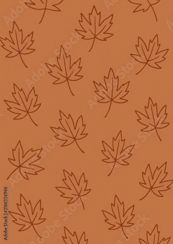 Autumn leaves pattern wallpaper