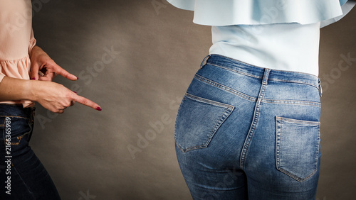 Woman showing her curves