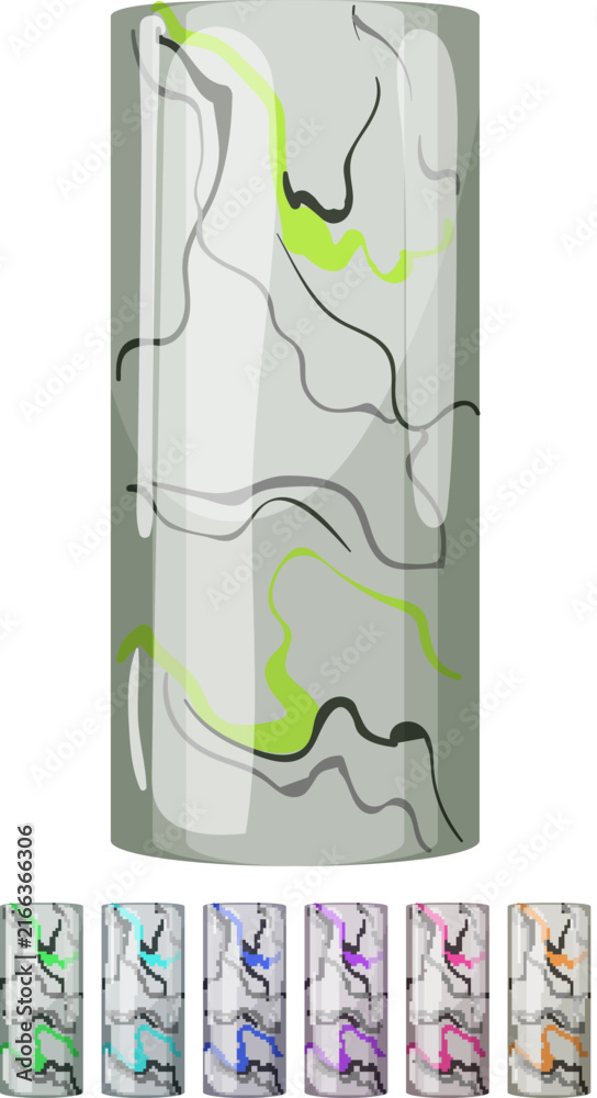 Obraz premium style marble vase cartoon. style marble vase sign colorful illustration