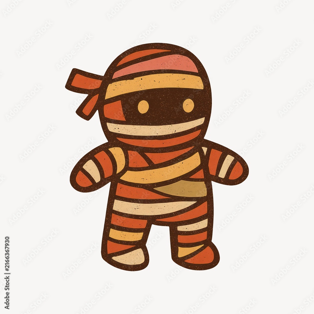 Obraz premium Cute cartoon mummy illustration