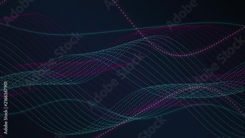 Glowing particle waves oscillate in a seamless loop