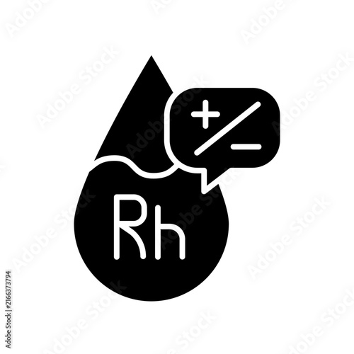 Minimal blood type icon in outline style. Editable stroke vector illustration suitable for healthcare