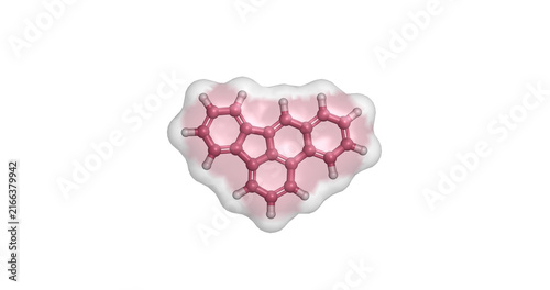 Foto Benzo[b]fluoranthene, polycyclic aromatic hydrocarbon (PAH) and environmental po
