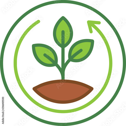Replantation, reforestation icon