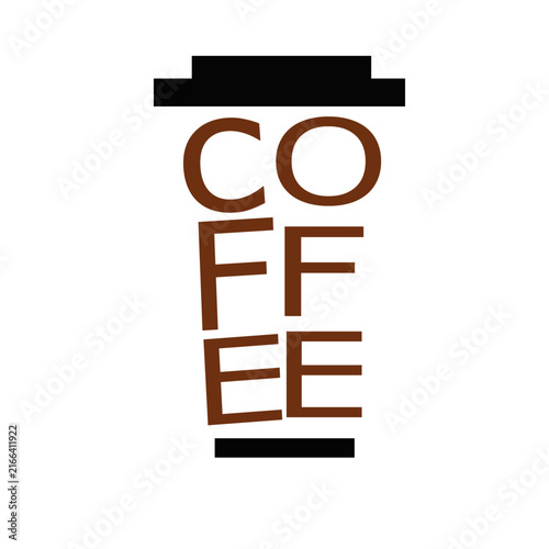 coffee cup typography logo