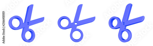Tapety artystyczne scissors icon 3D rendering 