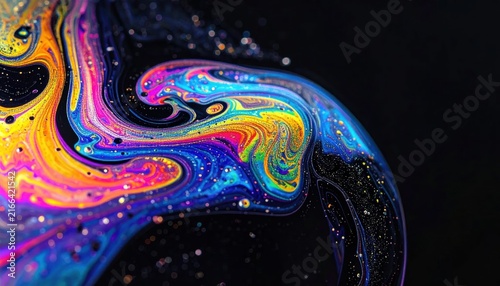 Vibrant colorful swirling liquid patterns.