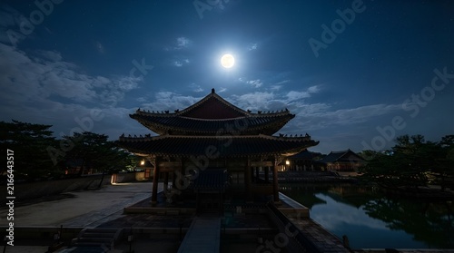 A full moon can be seen in Chuseok, Korea's Thanksgiving Day