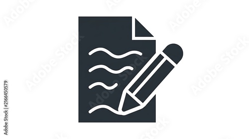 Vector illustration of a document pencil