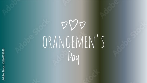 Fotografía Orangemen's Day Typography Poster for Irish and Northern Irish Cultural Celebrat