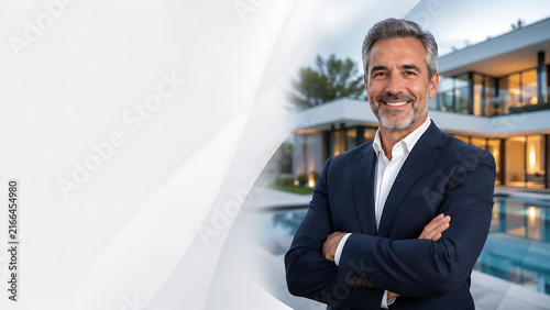 Confident Real Estate Agent with Arms Crossed