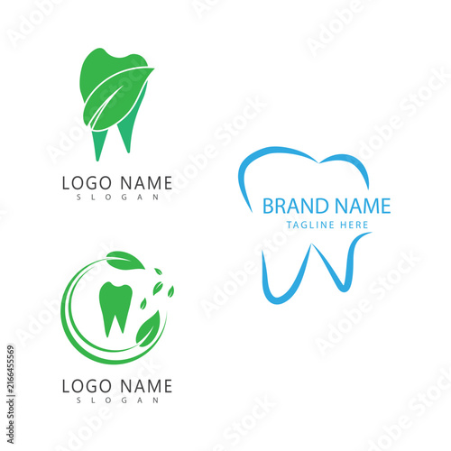 Dental logo template vector illustration flat design