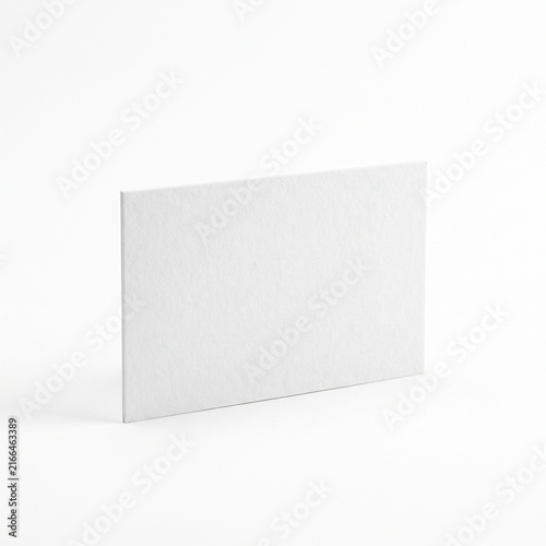 Blank white business or loyalty card mockup isolated on white background