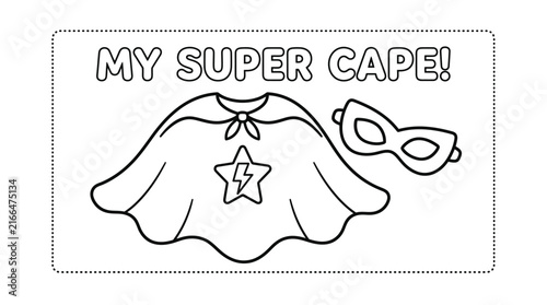 Baby Superhero Coloring Page For Kids Vector Illustration