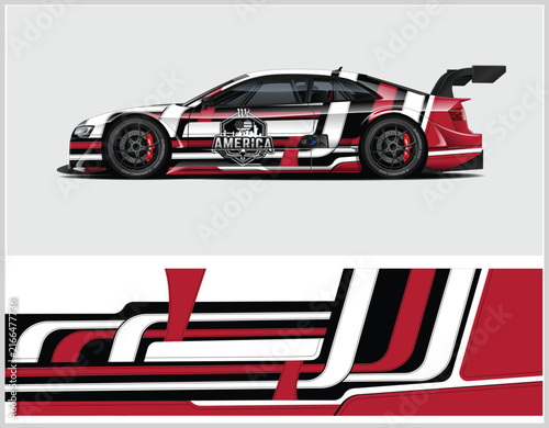 Stylish Racing Car Wrap Design