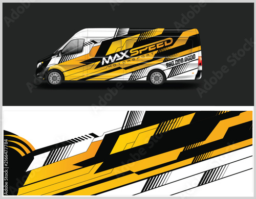 Dynamic Racing Van Wrap Design