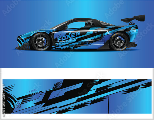 Dynamic Sports Car Wrap Design