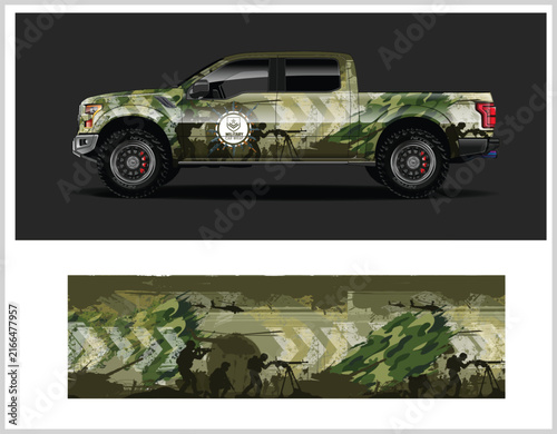 Military-Themed Vehicle Wrap Design