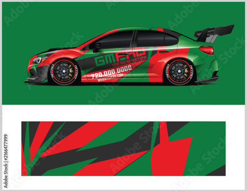 Dynamic Sports Car Wrap Design