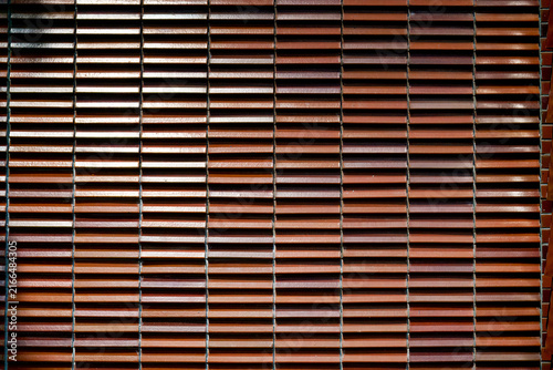 Terracotta Louver Wall with Repeating Horizontal Slats