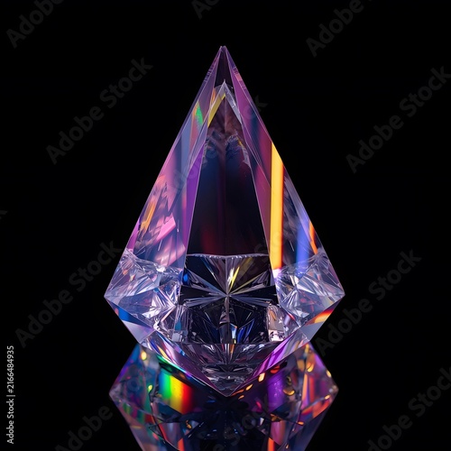 Premium Neon Rainbow Prism Crystal