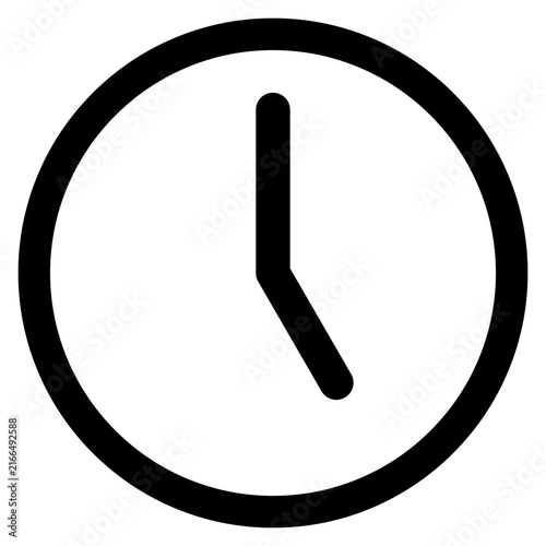 シンプルな時計や時刻のアイコン　5時　17時