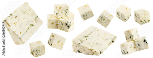 Cuadro en lienzo blue Cheese, isolated, full depth of field