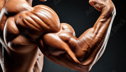 Strong Muscular Arm Flexing Biceps