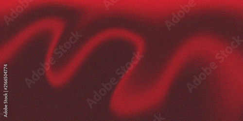 Cuadro en lienzo Close-up of vibrant red abstract texture with glossy undulating waves and smooth