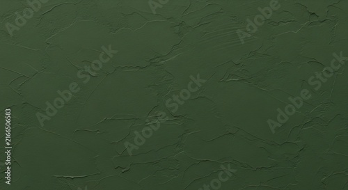 Dark olive green textured wall background with abstract plaster finish, rough surface creating a moody and sophisticated aesthetic.