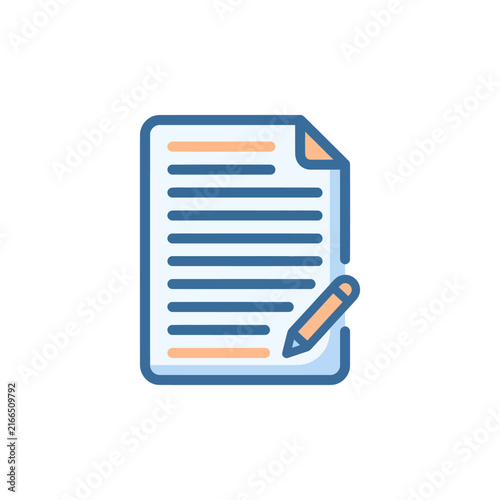 Document Icon with Pencil - Writing, Editing, and Creating Content