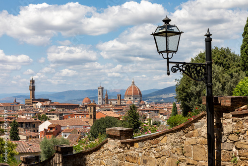 city of florence tuscany italy from the path along the giardino giapponese