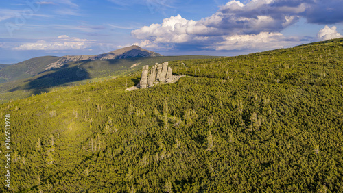 Canvas Print Granite rock formation in Karkonosze mountains