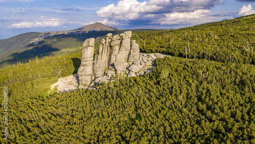 Canvas Print Granite rock formation in Karkonosze mountains